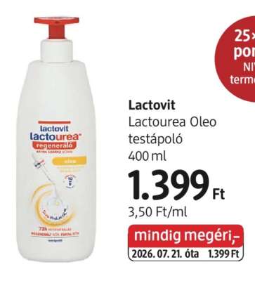 Lactovit Lactourea Oleo testápoló