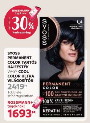 SYOSS PERMANENT COLOR TARTÓS HAJFESTÉK VAGY COOL COLOR ULTRA VILÁGOSÍTÓK