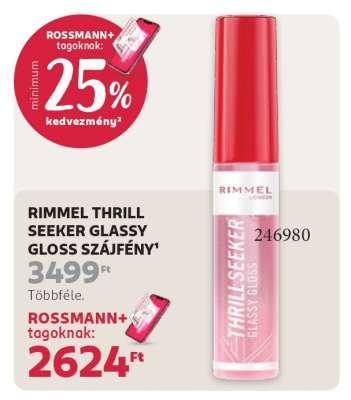 RIMMEL THRILL SEEKER GLASSY GLOSS SZÁJFÉNY