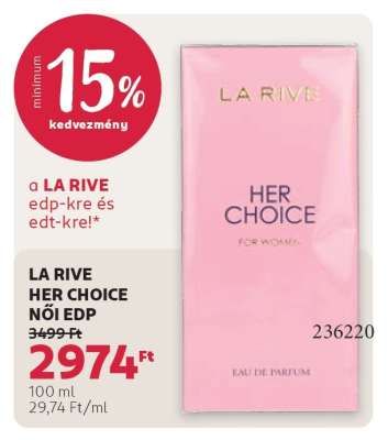 LA RIVE HER CHOICE NŐI EDP