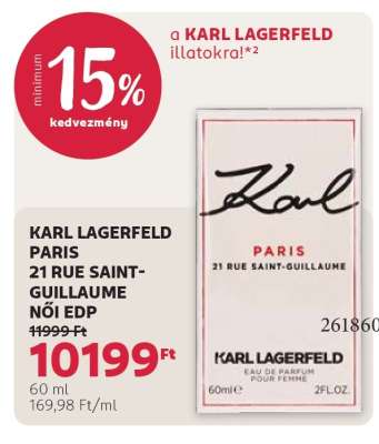 KARL LAGERFELD PARIS 21 RUE SAINT-GUILLAUME NŐI EDP