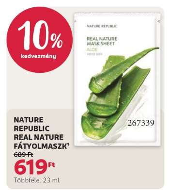 NATURE REPUBLIC REAL NATURE FÁTYOLMASZK