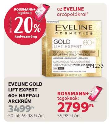 EVELINE GOLD LIFT EXPERT 60+ NAPPALI ARCKRÉM