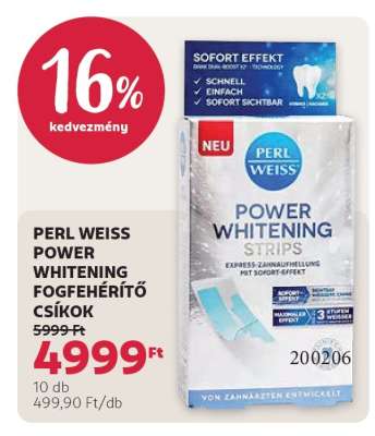 PERL WEISS POWER WHITENING FOGFEHÉRÍTŐ CSÍKOK