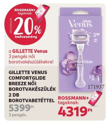 GILLETTE VENUS COMFORTGLIDE BREEZE NŐI BOROTVAKÉSZÜLÉK