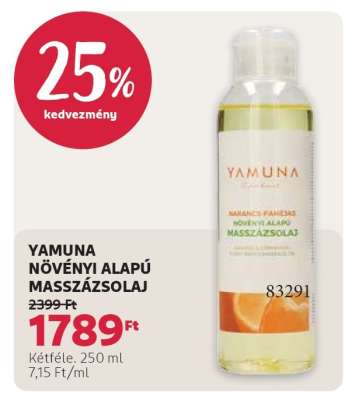Yamuna Növényi Alapú Masszázsolaj