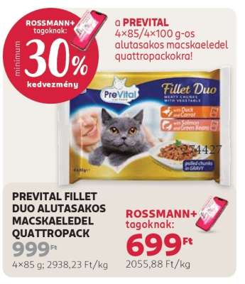 PREVITAL FILLET DUO ALUTASAKOS MACSKAELEDEL QUATTROPACK