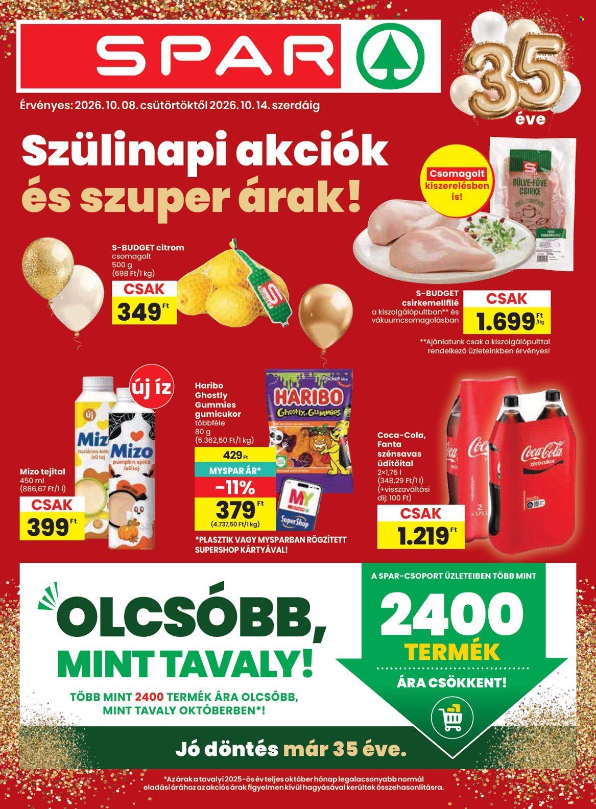 SPAR akciós újság érvényes:  - 2026.10.08 - 2026.10.14. 1. oldal Oldal 1