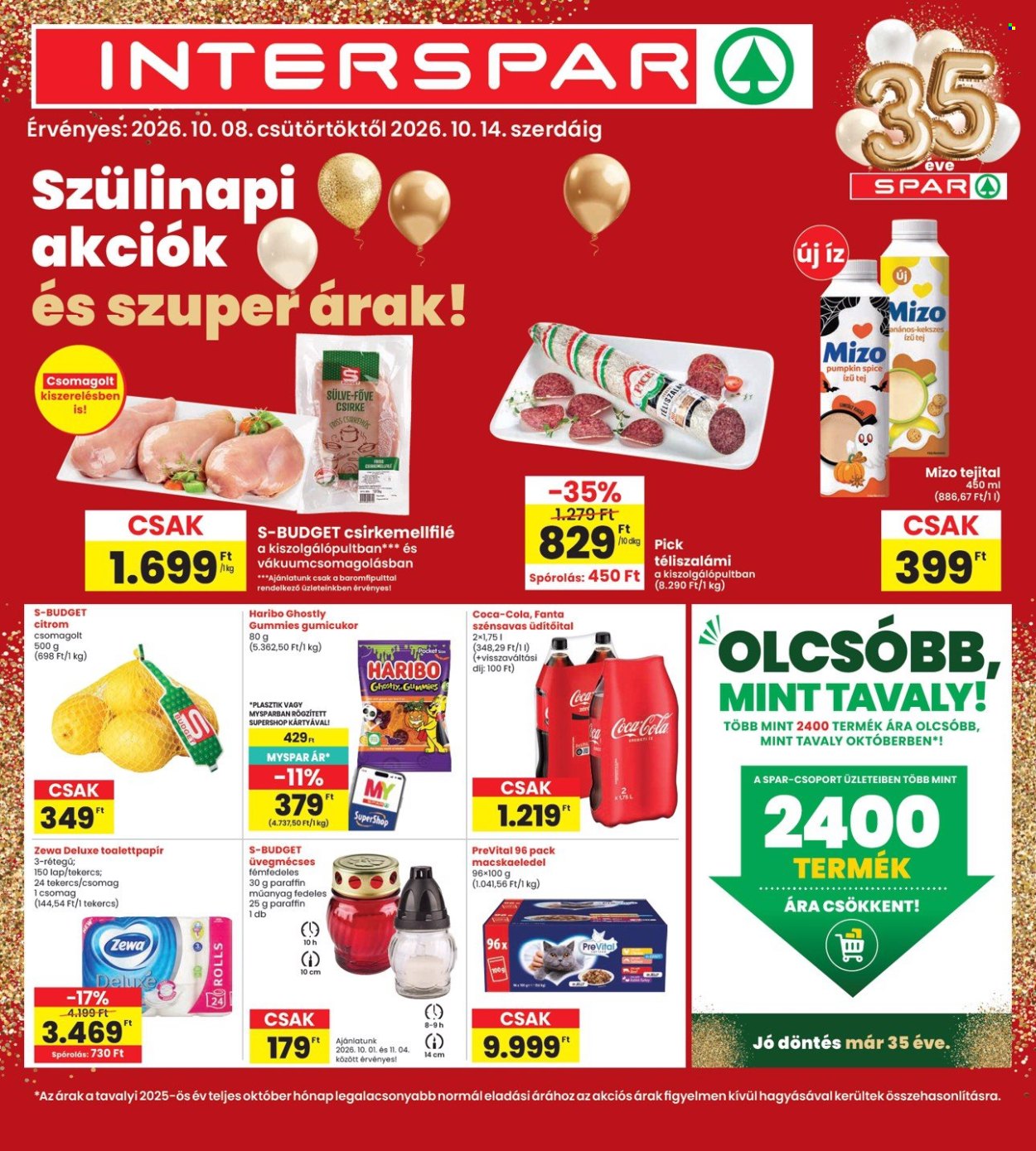 INTERSPAR akciós újság érvényes:  - 2026.10.08 - 2026.10.14. 1. oldal Oldal 1