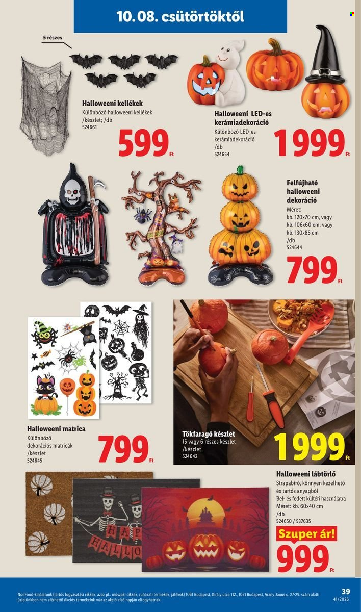 Lidl akciós újság érvényes:  - 2026.10.08 - 2026.10.14. 39. oldal Oldal 39