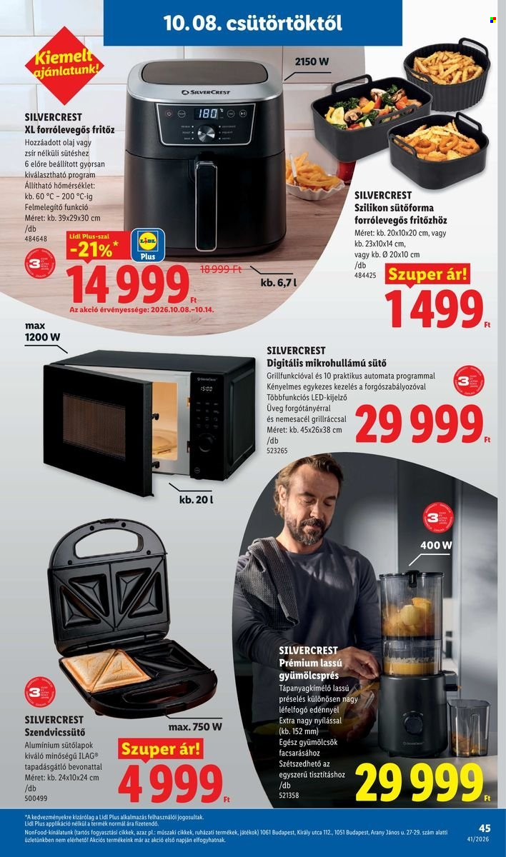 Lidl akciós újság érvényes:  - 2026.10.08 - 2026.10.14. 45. oldal Oldal 45