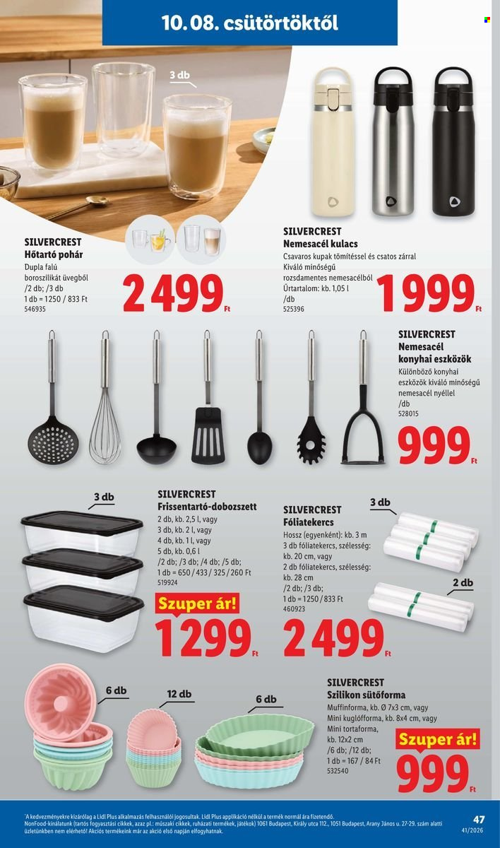 Lidl akciós újság érvényes:  - 2026.10.08 - 2026.10.14. 47. oldal Oldal 47