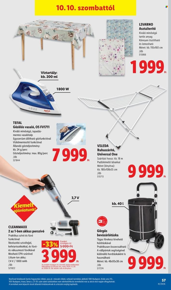 Lidl akciós újság érvényes:  - 2026.10.08 - 2026.10.14. 57. oldal Oldal 57