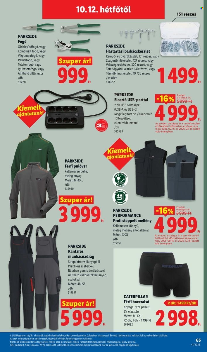 Lidl akciós újság érvényes:  - 2026.10.08 - 2026.10.14. 65. oldal Oldal 65