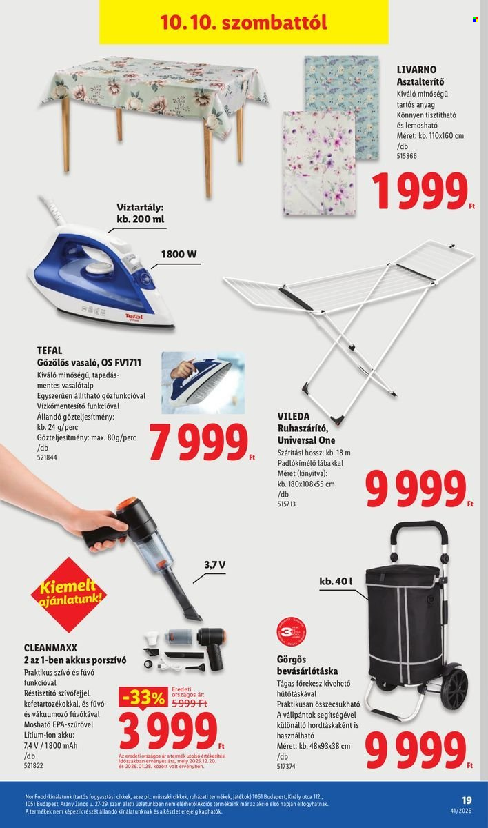 Lidl akciós újság érvényes:  - 2026.10.08 - 2026.10.14. 19. oldal Oldal 19