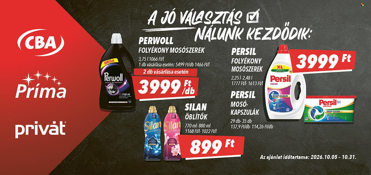 CBA akciós újság érvényes:  - 2026.10.05 - 2026.10.31. 1. oldal Oldal 1