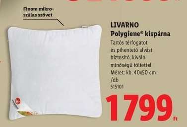 LIVARNO Polygiene® kispárna