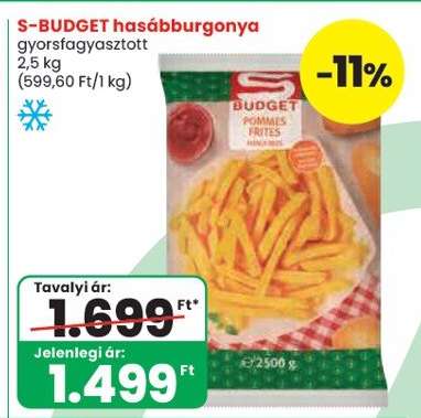 S-BUDGET hasábburgonya