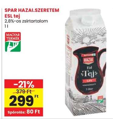 SPAR HAZAI.SZERETEM ESL tej