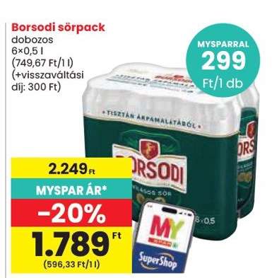 Borsodi sörpack