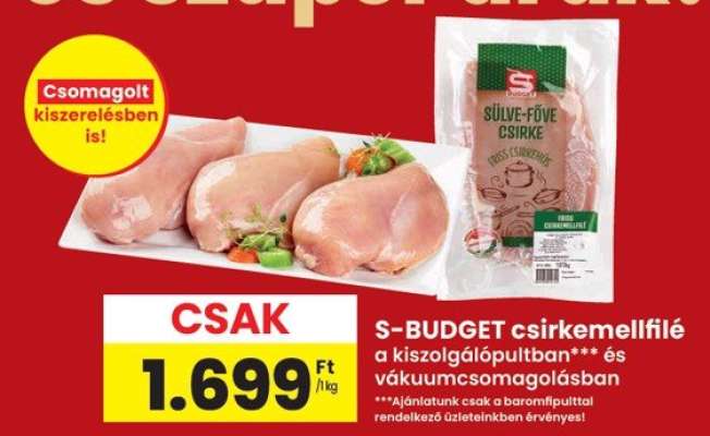 S-BUDGET csirkemellfilé