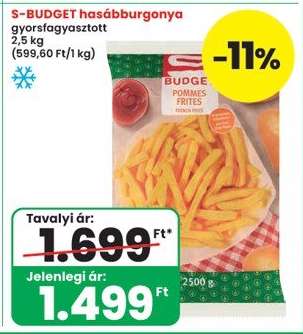 S-BUDGET hasábburgonya