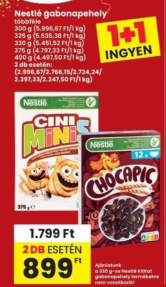 Nestlé gabonapehely többféle