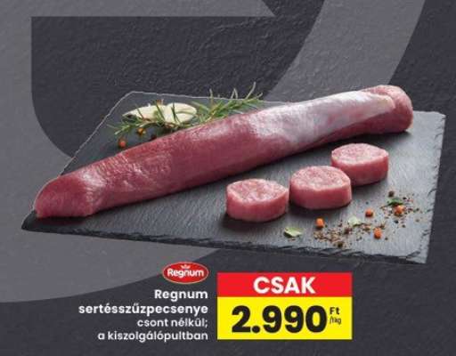 Regnum sertésszűzpecsenye