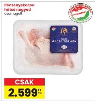 Pecsenyekacsa hátsó negyed