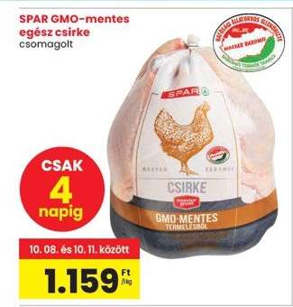 SPAR GMO-mentes egész csirke