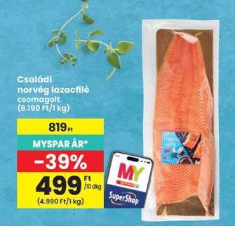 Családi norvég lazacfilé csomagolt
