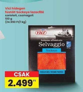 Vici hidegen füstölt Sockeye lazacfilé