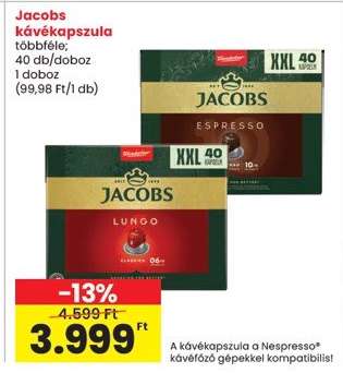 Jacobs kávékapszula