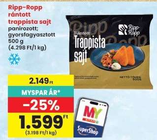 Ripp-Ropp rántott trappista sajt