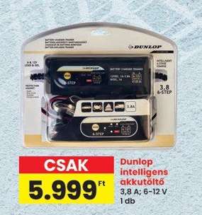Dunlop intelligens akkutöltő