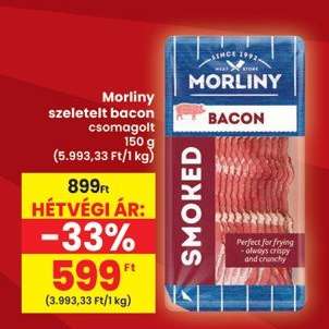 Morliny szeletelt bacon csomagolt
