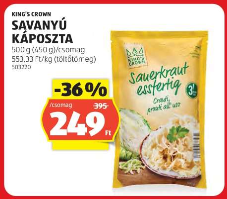 KING'S CROWN SAVANYÚ KÁPOSZTA