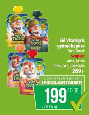 Sió Vitatigris gyümölcspüré