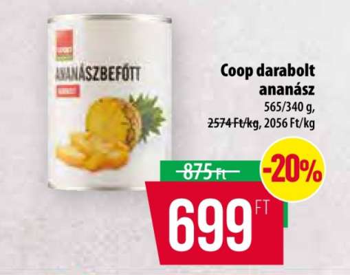 Coop darabolt ananász