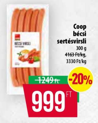 Coop bécsi sertésvirsli
