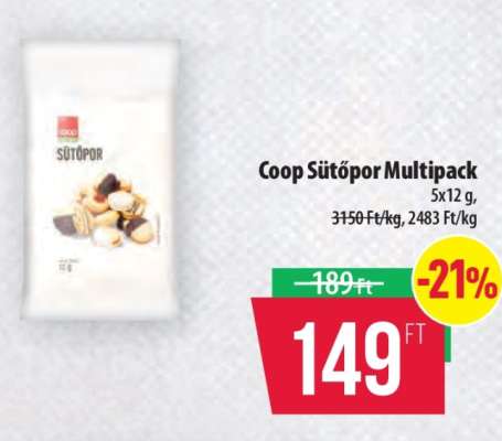 Coop Sütőpor Multipack