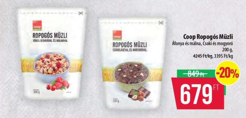 Coop ropogós müzli