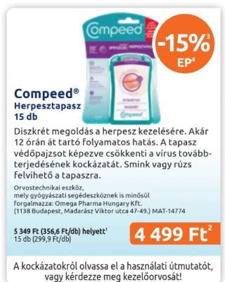 Compeed Herpesztapasz 15 db