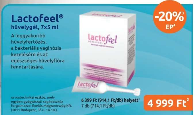 Lactofeel hüvelygél, 7x5 ml
