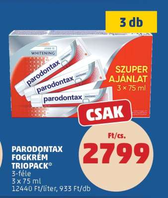 PARODONTAX FOGKRÉM TRIOPACK