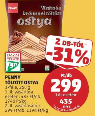 PENNY Töltött Ostya