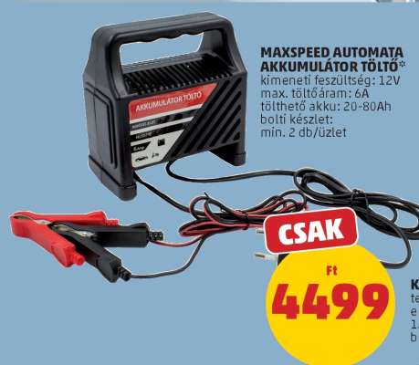 MAXSPEED AUTOMATA AKKUMULÁTOR TÖLTŐ