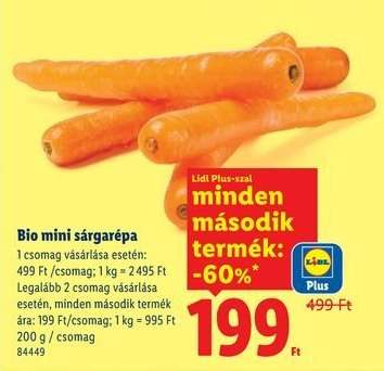 Bio mini sárgarépa