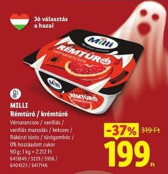 MILLI﻿﻿ Rémtúró / krémtúró