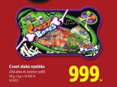 Csont alakú nyalóka